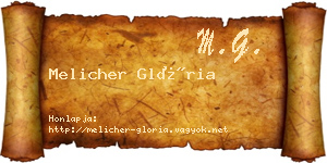 Melicher Glória névjegykártya